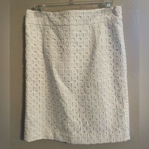 Banana Republic Lined Lace Eyelet Skirt Size 6P